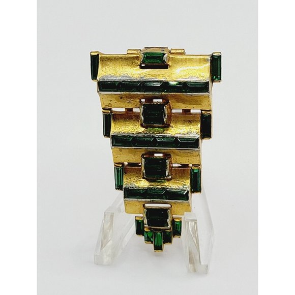 Art Deco Retro Dress Clip w/ Invisiable Stones (A200) - Picture 1 of 6